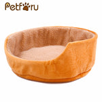 Petforu Round Comfortable Warm Plush Pet Bed Soft Cats Dogs Pet House