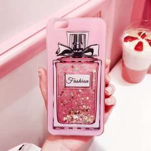 Fashion Cute Drink Bottle Ice Cream Glitter Star Dynamic Liquid Quicksand Phone Case For iPhone 5 5S 5SE 6 6S 7 8 Plus X Cases