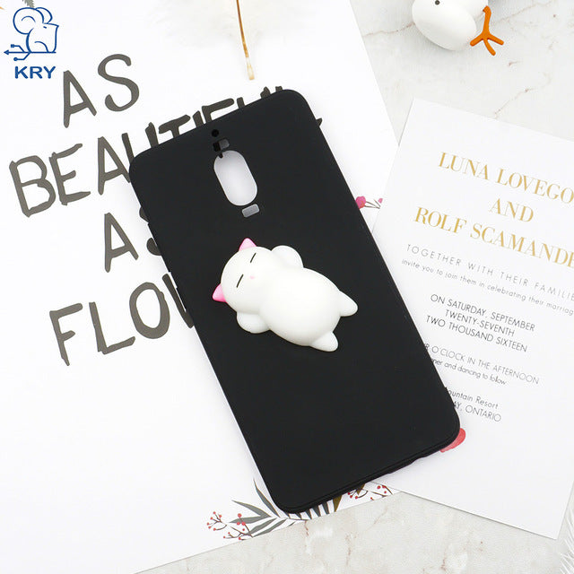 KRY Candy Colors Phone Cases For Huawei Mate 10 Lite Case Soft Silicone Cute Cat Cover For Huawei P10 Case Mate 9 Cases Coque