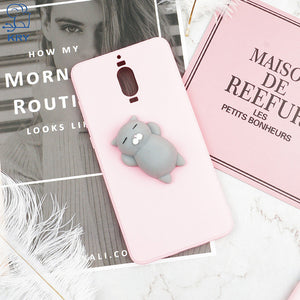 KRY Candy Colors Phone Cases For Huawei Mate 10 Lite Case Soft Silicone Cute Cat Cover For Huawei P10 Case Mate 9 Cases Coque