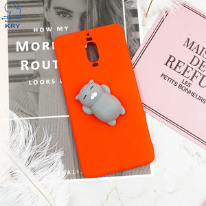 KRY Candy Colors Phone Cases For Huawei Mate 10 Lite Case Soft Silicone Cute Cat Cover For Huawei P10 Case Mate 9 Cases Coque