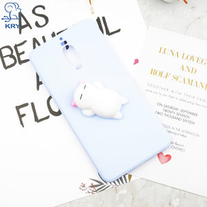 KRY Candy Colors Phone Cases For Huawei Mate 10 Lite Case Soft Silicone Cute Cat Cover For Huawei P10 Case Mate 9 Cases Coque