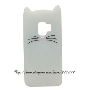 mini cat For Samsung Galaxy S9 Case Cute 3D Silicon Minnie Cat Cupcake Cartoon Soft Back Phone Case Cover for Samsung Galaxy S9 PLUS