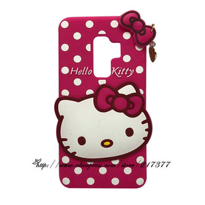 mini cat For Samsung Galaxy S9 Case Cute 3D Silicon Minnie Cat Cupcake Cartoon Soft Back Phone Case Cover for Samsung Galaxy S9 PLUS