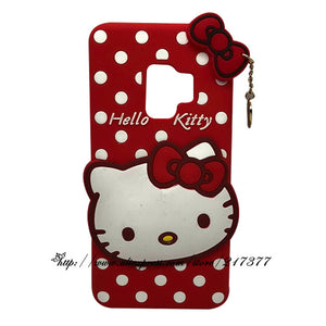 mini cat For Samsung Galaxy S9 Case Cute 3D Silicon Minnie Cat Cupcake Cartoon Soft Back Phone Case Cover for Samsung Galaxy S9 PLUS