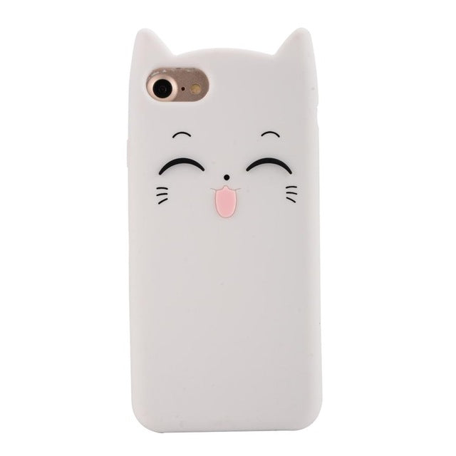 5 S Case Cover For iPhone 5 5S Cute silicone 3D Glitter Soft TPU Cat Phone Cases For apple iphone 5s 5 SE Fundas Coque For Girl