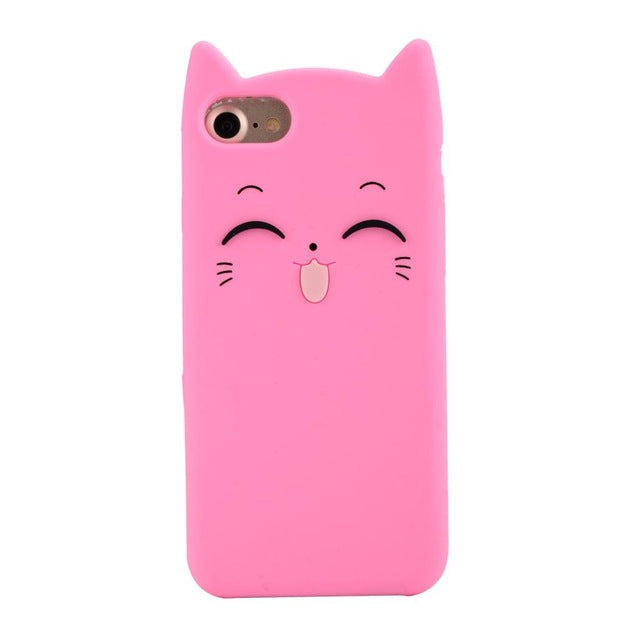 5 S Case Cover For iPhone 5 5S Cute silicone 3D Glitter Soft TPU Cat Phone Cases For apple iphone 5s 5 SE Fundas Coque For Girl
