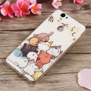 prancisse For Coque Huawei Nova Case Can-L11 Soft TPU Silicone Cover Cat Flower Girl Phone Cases For Huawei Nova Case Cover Capa Funda 5.0