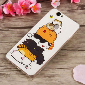 prancisse For Coque Huawei Nova Case Can-L11 Soft TPU Silicone Cover Cat Flower Girl Phone Cases For Huawei Nova Case Cover Capa Funda 5.0