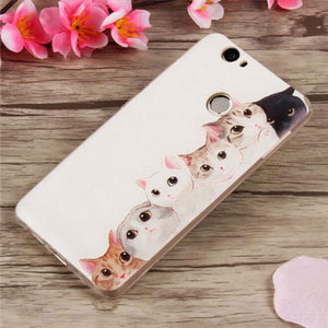 prancisse For Coque Huawei Nova Case Can-L11 Soft TPU Silicone Cover Cat Flower Girl Phone Cases For Huawei Nova Case Cover Capa Funda 5.0