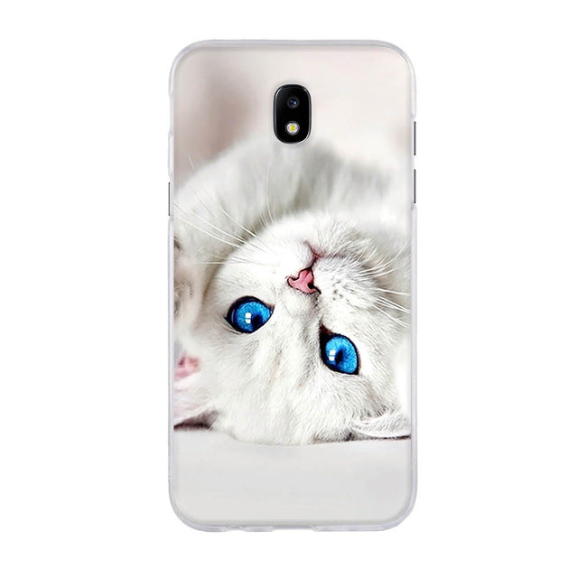happy For Samsung Galaxy J3 J5 J7 2017 SM-J730F Case Soft Silicone Cover 3D Pattern Cat Capa For Samsung J3 J5 J7 Pro 2017 Phone Cases