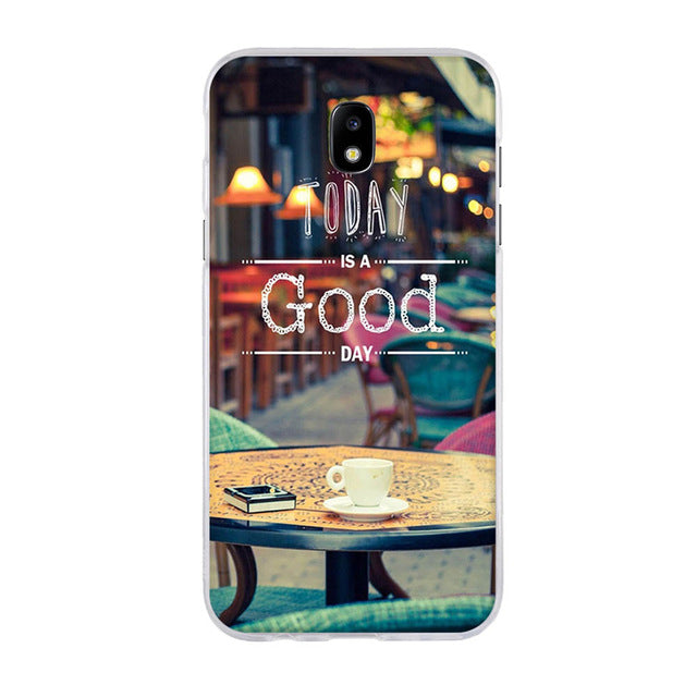 happy For Samsung Galaxy J3 J5 J7 2017 SM-J730F Case Soft Silicone Cover 3D Pattern Cat Capa For Samsung J3 J5 J7 Pro 2017 Phone Cases