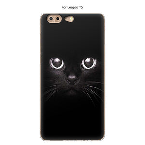 bad smile Case For Leagoo T5 Cover Silicone TPU Protective Luxury Soft Cartoon Cute Cat Back Cover Phone Case For Leagoo T5 Cases