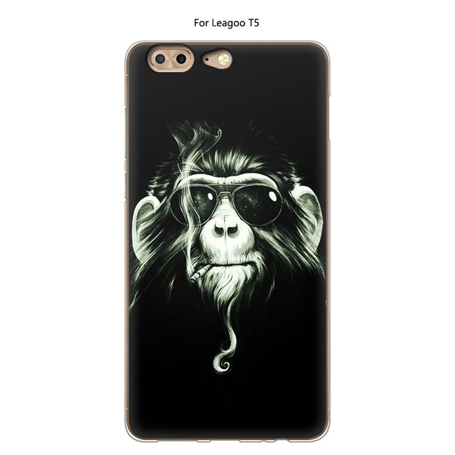 bad smile Case For Leagoo T5 Cover Silicone TPU Protective Luxury Soft Cartoon Cute Cat Back Cover Phone Case For Leagoo T5 Cases