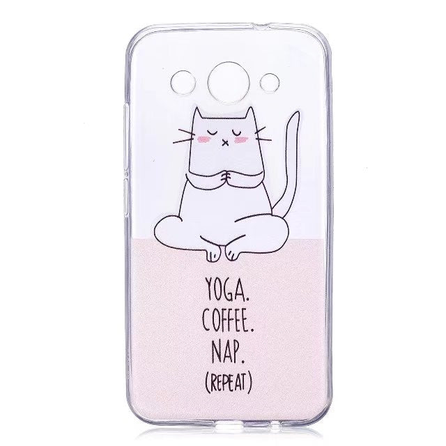 yoga Cat huawei Y3 2017 Case Silicone Cute Cat Clear Back Phone Cases For Huawei Y3 2017 Cover CRO-L22 Girls Animal Soft TPU 5.0 inch