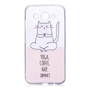 yoga Cat huawei Y3 2017 Case Silicone Cute Cat Clear Back Phone Cases For Huawei Y3 2017 Cover CRO-L22 Girls Animal Soft TPU 5.0 inch