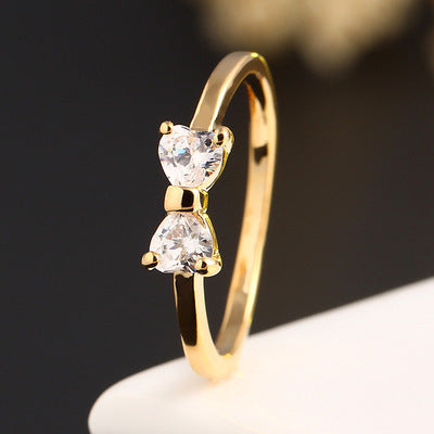 cat ring sweet bow ring Korean wind zircon ring on behalf of female factory price for women fashion drop shipping animal gift