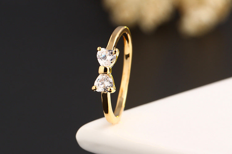 cat ring sweet bow ring Korean wind zircon ring on behalf of female factory price for women fashion drop shipping animal gift